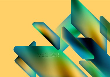 Fluid color dynamic geometric shapes abstract background. Vector illustration for wallpaper banner background or landing page