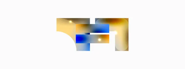 Динамический Состав Блестящие Геометрические Формы Абстрактный Фон Современный Технологический Бизнес — стоковый вектор