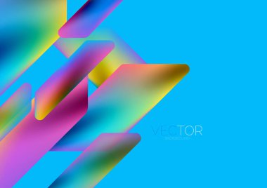 Fluid color dynamic geometric shapes abstract background. Vector illustration for wallpaper banner background or landing page