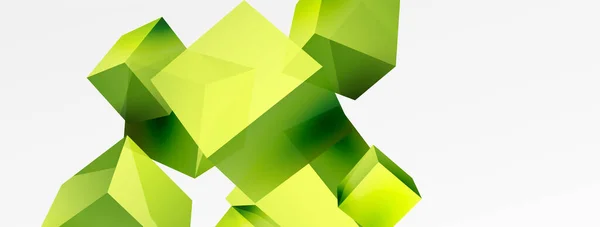 Vector Abstract Background Flying Cubes Composition Trendy Techno Business Template — Διανυσματικό Αρχείο