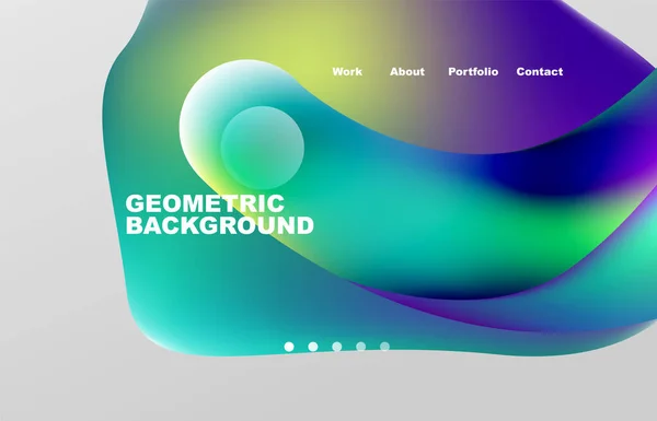 Abstract Liquid Background Your Landing Page Design Web Page Website — Vetor de Stock