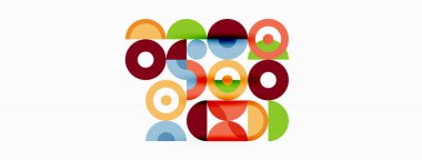 Renkli çember soyut arkaplan. Duvar kağıdı, afiş, sunum, arkaplan şablonu