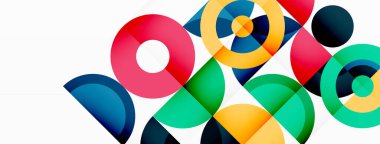 Renkli çember soyut arkaplan. Duvar kağıdı, afiş, sunum, arkaplan şablonu