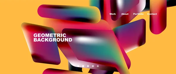 Colorful Geometric Background Landing Page Vector Illustration Wallpaper Banner Background — стоковый вектор