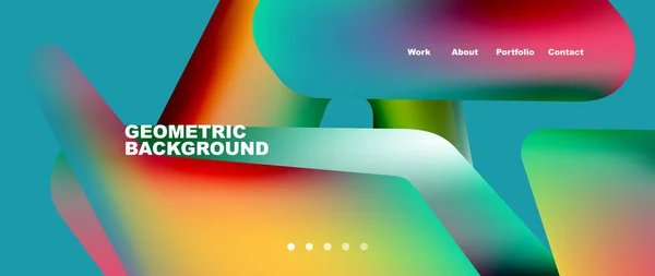 Colorful Geometric Background Landing Page Vector Illustration Wallpaper Banner Background — Stock vektor