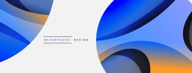 Yaratıcı geometrik duvar kağıdı. Asgari soyut arkaplan. Duvar kağıdı arkaplanı veya iniş sayfası için daire ve dalga kompozisyon vektör çizimi