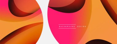 Yaratıcı geometrik duvar kağıdı. Asgari soyut arkaplan. Duvar kağıdı arkaplanı veya iniş sayfası için daire ve dalga kompozisyon vektör çizimi