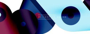 Minimum geometrik duvar kağıdı. Yaratıcı soyut arka plan. Duvar kağıdı arkaplanı ya da iniş sayfası için basit çizgiler ve daire kompozisyon vektör illüstrasyonu