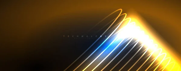 Linee Onda Neon Techno Moto Elettrico Dinamico Concetto Velocità Modelli — Vettoriale Stock