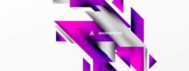 Modern trend minimalist soyut arka plan. Geometrik desen tasarımı, 3 boyutlu ve gölge efektleri. Vektör İllüstrasyonu