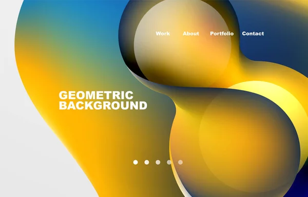 Abstract Liquid Background Your Landing Page Design Web Page Website — Stock vektor