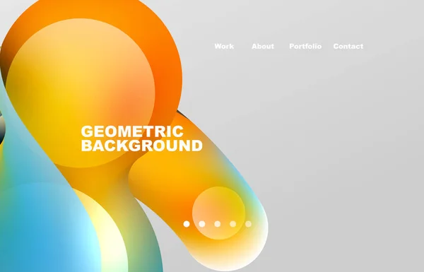 Abstract Liquid Background Your Landing Page Design Web Page Website — 스톡 벡터