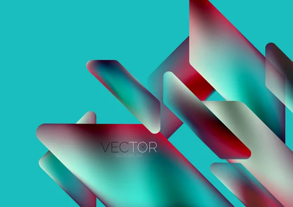 Fluid Color Dynamic Geometric Shapes Abstract Background Vector Illustration Wallpaper — ストックベクタ