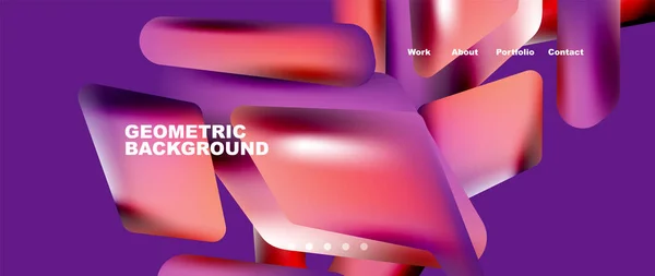 Colorful Geometric Background Landing Page Vector Illustration Wallpaper Banner Background — 스톡 벡터