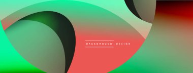 Yaratıcı geometrik duvar kağıdı. Asgari soyut arkaplan. Duvar kağıdı arkaplanı veya iniş sayfası için daire ve dalga kompozisyon vektör çizimi