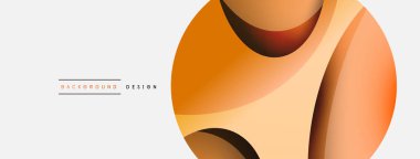 Yaratıcı geometrik duvar kağıdı. Asgari soyut arkaplan. Duvar kağıdı arkaplanı veya iniş sayfası için daire ve dalga kompozisyon vektör çizimi