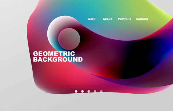 Abstract Liquid Background Your Landing Page Design Web Page Website — Stockvektor