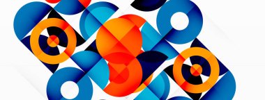 Renkli çember soyut arkaplan. Duvar kağıdı, afiş, sunum, arkaplan şablonu