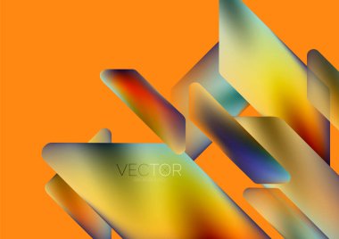 Fluid color dynamic geometric shapes abstract background. Vector illustration for wallpaper banner background or landing page