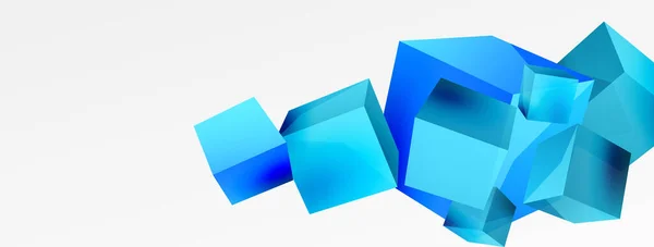 Cubes Vector Abstract Background Composition Square Shaped Basic Geometric Elements — Stock vektor