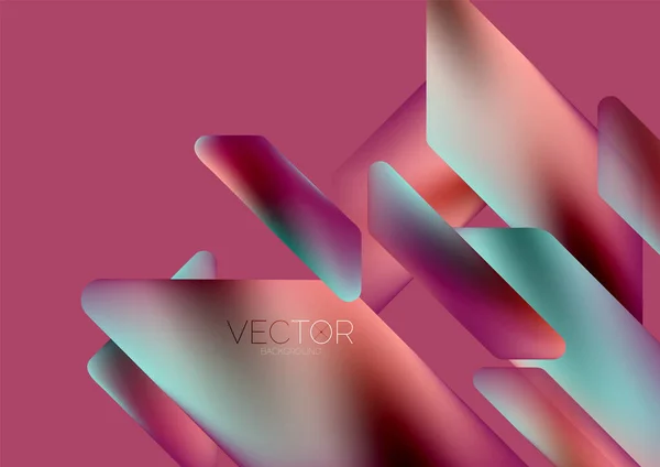 Fluid Color Dynamic Geometric Shapes Abstract Background Vector Illustration Wallpaper — Vector de stock