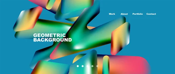 Colorful Geometric Background Landing Page Vector Illustration Wallpaper Banner Background — Wektor stockowy