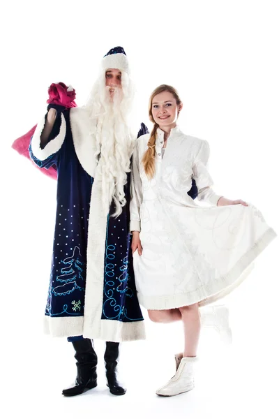 Santa Claus and granddaughter — Stock Photo, Image