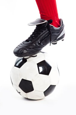Kız, kadın, genç, güzel, futbol, spor, rekabet, takımı, Rusya, futbolcu, bak, izole, red ball