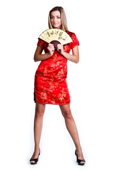 Mulher em vestido chinês tradicional — Fotografia de Stock