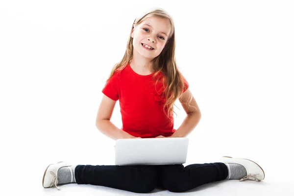 Pequena menina de negócios — Fotografia de Stock