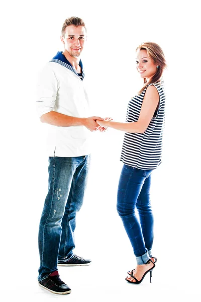 Sailor and a woman — Stock Photo, Image