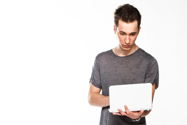 A man with a laptop — Stock Photo, Image