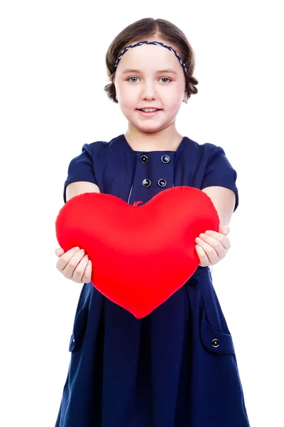 Ragazza con cuore — Foto Stock