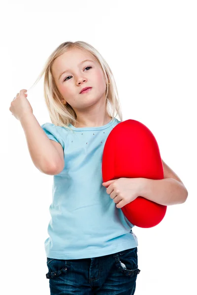 Meisje met hart — Stockfoto