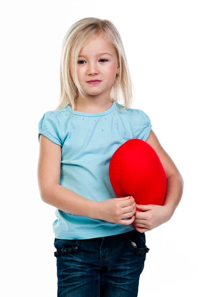 Girl with heart — Stock Photo, Image