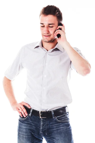 Mannen i telefonen — Stockfoto