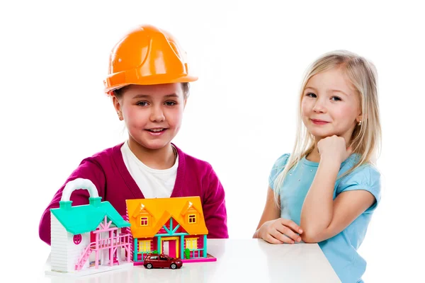 Two small builder — Stock Photo, Image