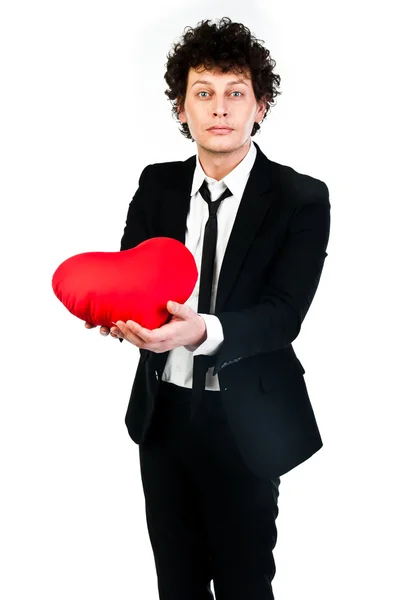 A man with a heart — Stock Photo, Image