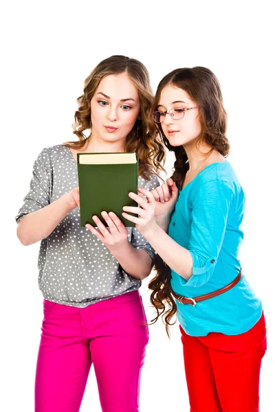 Two girls read books — Stock Photo, Image