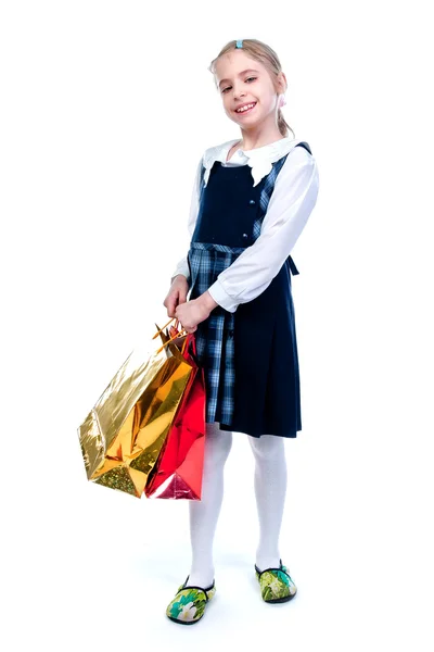Κορίτσι με ψώνια — Φωτογραφία Αρχείου