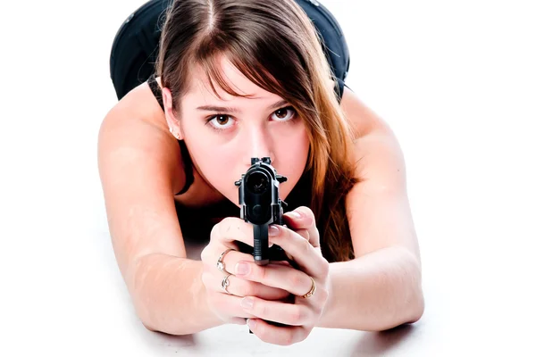 Mujer con pistola —  Fotos de Stock