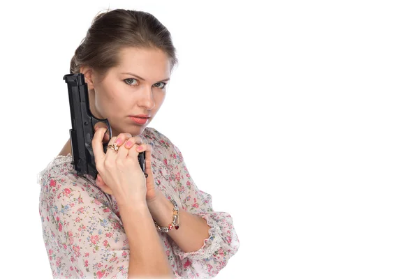 Mujer con pistola —  Fotos de Stock