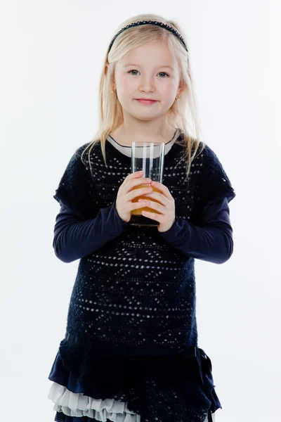 Niño con jugo —  Fotos de Stock