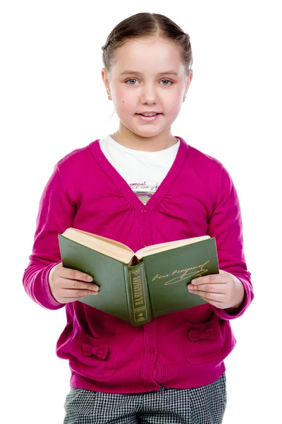 Barn med en bok — Stockfoto