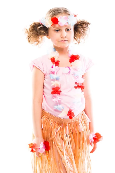 ハワイアン ドレスの子 — ストック写真