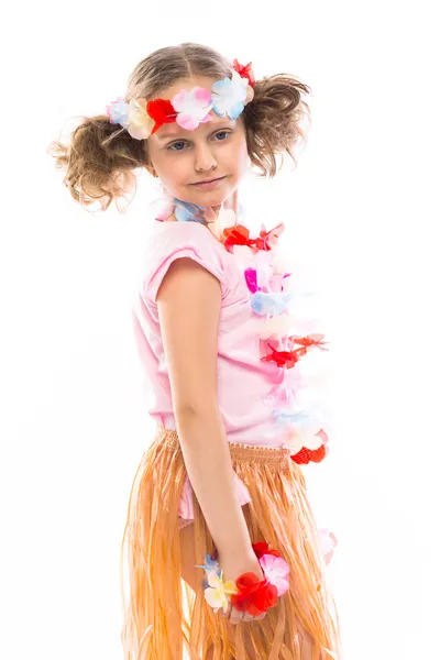 Kind im hawaiianischen Kleid — Stockfoto