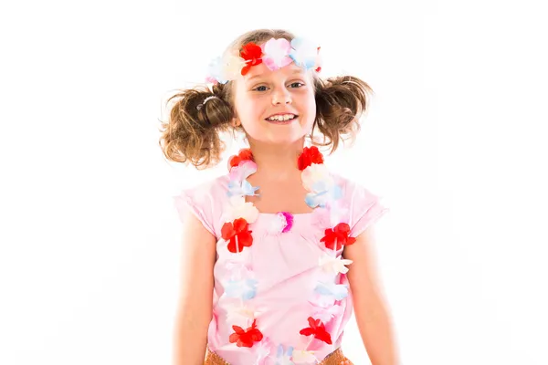 Ребенок в гавайском платье — стоковое фото