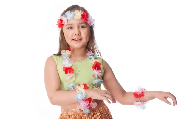 Kind im hawaiianischen Kleid — Stockfoto