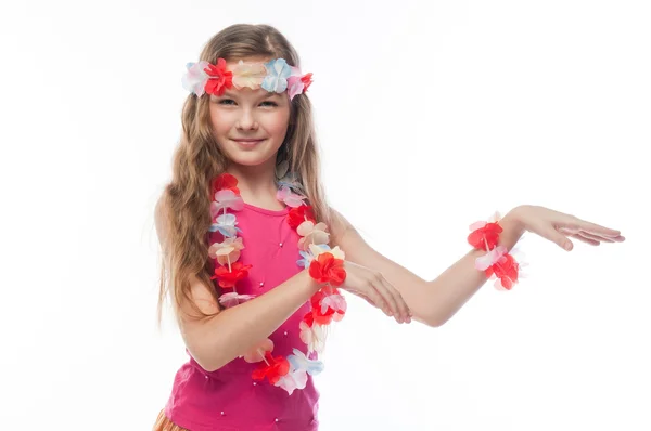 Kind im hawaiianischen Kleid — Stockfoto