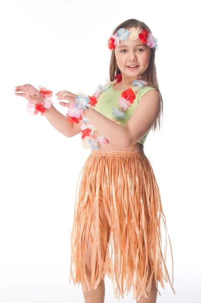 Kind im hawaiianischen Kleid — Stockfoto